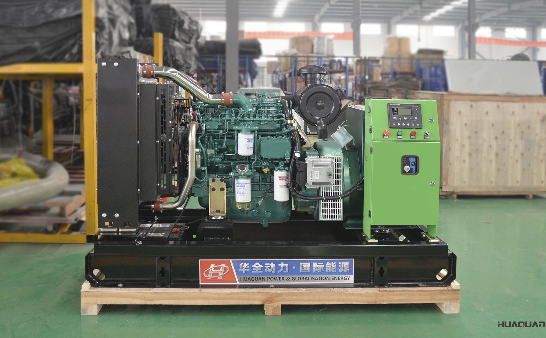 2018年4月2日華全動力100kw標配柴油發電機組發往河北省