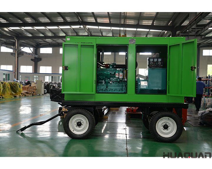 華全動(dòng)力一臺(tái)50kw含棚移動(dòng)拖車(chē)發(fā)電機(jī)組3月26日發(fā)往江蘇省